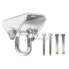 304不銹鋼 旋轉掛鈎 空中瑜伽吊床椅 固定盤 吊鈎 2139, 1個, D型懸掛盤,無螺絲