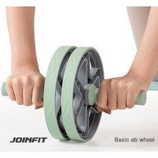 JOINFIT AB 슬라이드 / 2중휠 TPR 복근운동 코어 뱃살 운동기구 홈트 무소음패턴 스프링X, 그린, F.C.003A