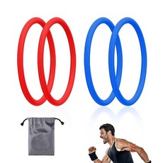 Lyreh 슬개힘줄 지지 스트랩 6개 실리콘 슬개골 밴드 스태빌라이저 탄성 무릎 보호대 남성 여성 러닝 농구 스포츠 축구 하이킹 점퍼 배구블랙 화이트 136934, 5, Blue+ Red