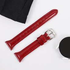오르몽트 갤럭시워치 슬림 라인 가죽 스트랩 시계줄 밴드, 버건디(S7), 1개
