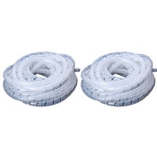 케이블 스크류 꽈배기 전선정리 8mmX10m, 화이트, 2개