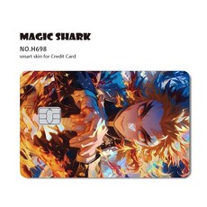 아카자 젠이츠 카드커버 귀멸의칼날 홀로그램 스킨커버 스티커, No Chip, H698