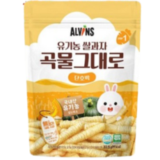 엘빈즈 쌀눈 담은 건강한 쌀과자 곡물 그대로, 단호박, 25g, 6개
