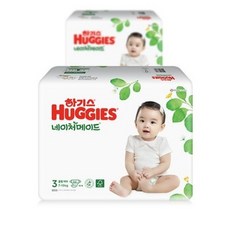 하기스 NEW 네이처메이드 밴드형 기저귀 여아용 중형 3단계(7~11kg), 3단계, 128매