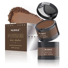MLSMILE 인스턴트 헤어라인 파우더 2개 루트 터치 업 헤어 컬러 그레이 커버리지 커피 섀도우 얇은 모발용 여성 남성용 [호환], 커피-2개