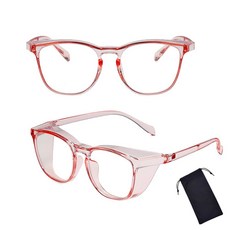 남성용 우지방 안전 안경 포그 고글 편안한 블루 라이트 차단 자외선 성인 간호사, 5 Light Pink 1pack, 1개