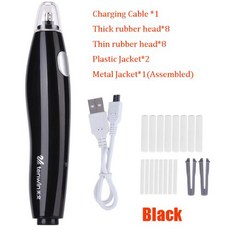 전동 지우개 자동 회전식 정밀 드로잉용 디자인 미술 도구 세트 TENWIN 아티스트용 전기 충전식 기계식 고무 학생용 특수 드로잉 글로스 스케치, 8)Black Eraser