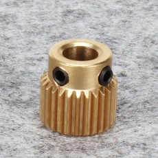 品质3D打印机配件26/40齿黄铜进料齿轮 热销MK8挤出机送丝挤出轮, 26齒（齒間距0.8mm）