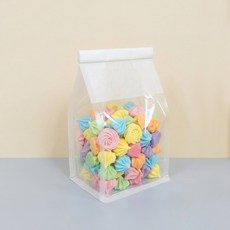 틴타이 반투명 봉투 와이어포장 화이트 미니 10x9x24 cm, 1세트, 50개