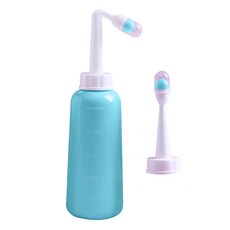 500ML 可攜式潔身器 孕婦/月子/產婦/嬰兒/行動不便清洗器 潔身護理清洗器, 1件, 綠色500毫升-直噴+彎噴, 125g