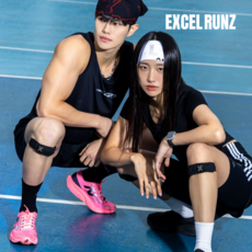 엑셀런즈 무릎보호대 슬개골 러닝 EXC-26, BLACK(블랙), 2개