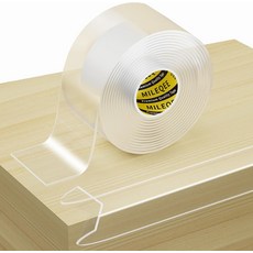 밀키 클리어 엣지 프로텍터 스트립 2인치 x 9.84피트 샤프 랩 커버 테이프 캐비닛 도어 데스크 유리 테이블 침대 가구용 셀프 접착 보호 범퍼 가드 주방 조리대, 4 Pack x 0.8in