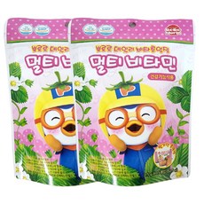 뽀로로 데일리 비타츄잉정 멀티비타민 딸기맛, 52.5g, 2개