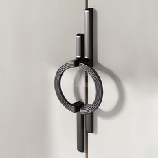 臺灣爆品-新款高端半圓形衣櫃櫃門現代造型設計款拉手圓型中式隱形式門把手, 珍珠灰【1對】,YD2254-掛鉤, 1個