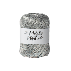 yarna 메탈릭 플레이 코드 뜨개실 70g, 101실버, 1개