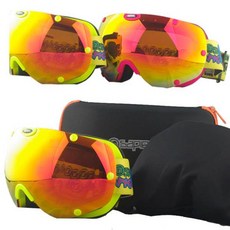 싸피엔트 스노우보드 고글 + 전용 하드케이스 포함, 분홍