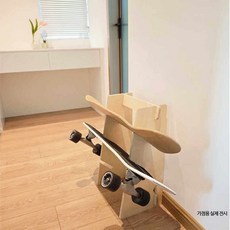 스케이트보드 스노보드 원목 보관 랙 더블킥 방식 실내 공간 절약형 디스플레이 스탠드, 1개, 3층스케이트보드선반