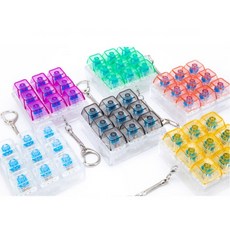 프리미엄 딸깍이 키링 9구 1개 딸깍이 키링 기계식 키보드 테트리스 자판기 피젯 딸깍이