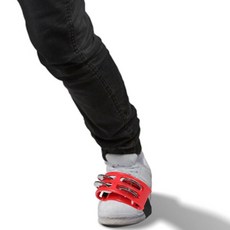 쿠쿠스토어 2개 세트 발 탬버린 세련된 레드 이중 줄 간편한 탭 연주 타악기 및 음악 반주