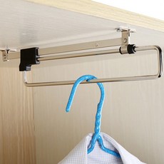 옷장 인출식 레일행거 슬라이딩행거 옷장행거, 블랙