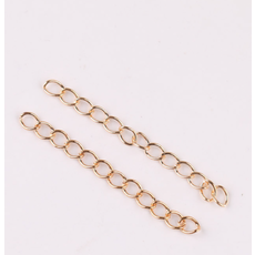 [100개 묶음] 액세서리 연장 체인 KC골드색