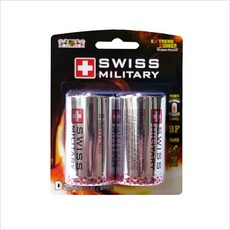 스위스밀리터리 D형(2알) LR20 알카라인건전지, 본상품선택