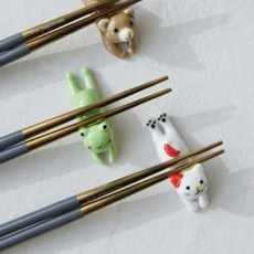 애니멀 젓가락받침 3p세트 캐릭터 수저홀더 데코소품 pkb+09187Uc