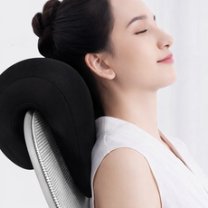 미카앤코 의자 목 메모리폼 베개 쿠션, 블랙