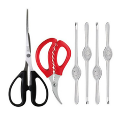 제우스 게살 가위 + 새우 가위 랜덤발송 + 게살 포크 4p 세트, 1개