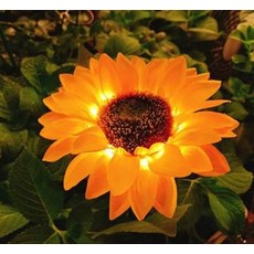 太陽能向日葵燈飾, 戶外led太陽能玫瑰花燈草坪花園庭院家用簡約現代裝飾節日插地燈