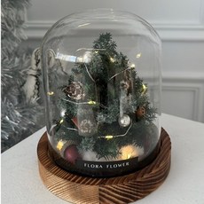 Floraflower 永生雪松聖誕小樹夜燈〖聖誕禮物〗交換禮物 聖誕擺設 聖誕節 實用禮物 生日 居家擺飾 精美禮物, 1個