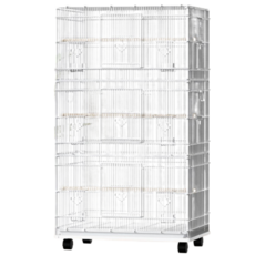버드빌라 초대형 앵무새 새장 이동식 특대형 케이지 놀이터 78 x 48 x 140, 1개, 화이트