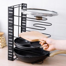 팬 정리대 5단 정리대 후라이팬 뚜껑 스텐드 선반 조리기구 꽂이 거치대 철제
