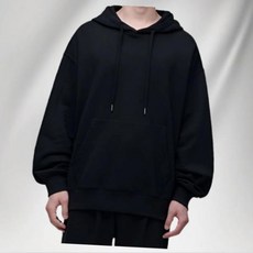 엑스트라오버핏 후드 스웨트셔츠 블랙 남녀공용 968436 익일배송968436