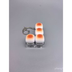 1+4고품질신상피젯키보드버튼스트레스토이 시뮬레이션빵피규어키링, 5개, 4키 L자형 빵