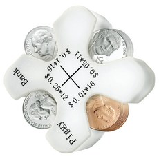 자동차 동전 거치대 교환 기본 보관 디펜서 사무실용 정리함, 크림화이트, 1개