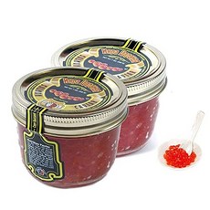 차르스 연어 (레드) 캐비어 200그램 (7온스). 2개 병 팩 Tsar's Salmon (Red) Caviar 200 g (7 oz.). Pack of two jars, 7.05 Ounce (Pack of 1), 1개