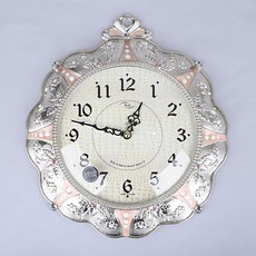 꾸미아트 보르자 로얄 무소음 벽시계-은색, 은색