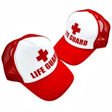 LIFEGUARD 라이프가드 모자 메쉬캡 투톤 통풍이 잘되는 망사원단 수상인명구조원