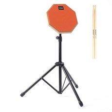 연습용 드럼패드 풀세트(오렌지) 드럼스틱, 단품, 1개