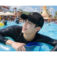 쿨메쉬 워터파크 스포츠 볼캡 등산 러닝 남녀공용 여름 모자, 1개, 검정