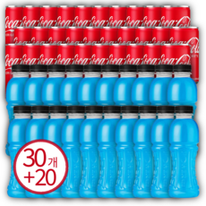 코카콜라 190ml 30캔 + 파워에이드 마운틴 블라스트 무라벨 355ml 20페트, 30개