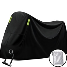 노재 전차종 도난방지 방수 사계절 오토바이 커버, 올블랙