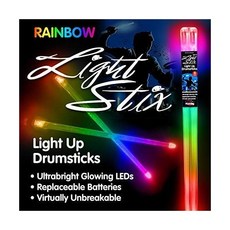 라이트 스틱스 LED 라이트 업 드럼스틱레인보우