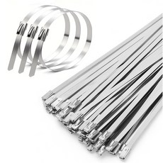 라인테크 스테인리스 케이블타이 4.6mm 150mm 300mm 스틸타이 스텐타이 100p 세트