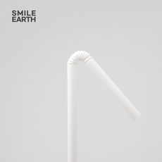 스마일어스 친환경 옥수수 PLA 빨대 개별 포장 21cm 화이트, 자바라21 화이트, 개별포장, 1개, 100개