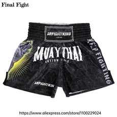무에타이 킥복싱 반바지 경량 태국 복싱 파이트 팬츠 체육관 훈련 무술 경기용 운동용, 1개, 4. Shorts No.5