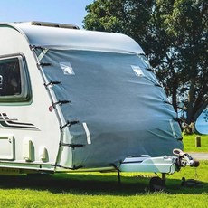 캠핑카 카라반 모터홈 트레일러용 전면 견인 커버 외부 보호 케이스 2개 LED 조명 및 반사 기능 포함 길이 87인치 x 높이 69인치, 캠핑카, 카라반, 모터홈, 트레일러용 전면 견인 커버,