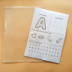 몬테소리 알파벳-A-to-Z 알파벳 26 글자 유치원 숙제 워크북 아기 색칠하기 ABC 책 영어 워크시트 학습, [01] Style 1, 1개