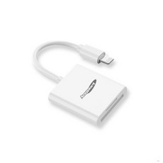 [오피스크루] 애니포트 아이폰 8핀 OTG SD / TF 카드리더기 노트북 블랙박스, WHITE